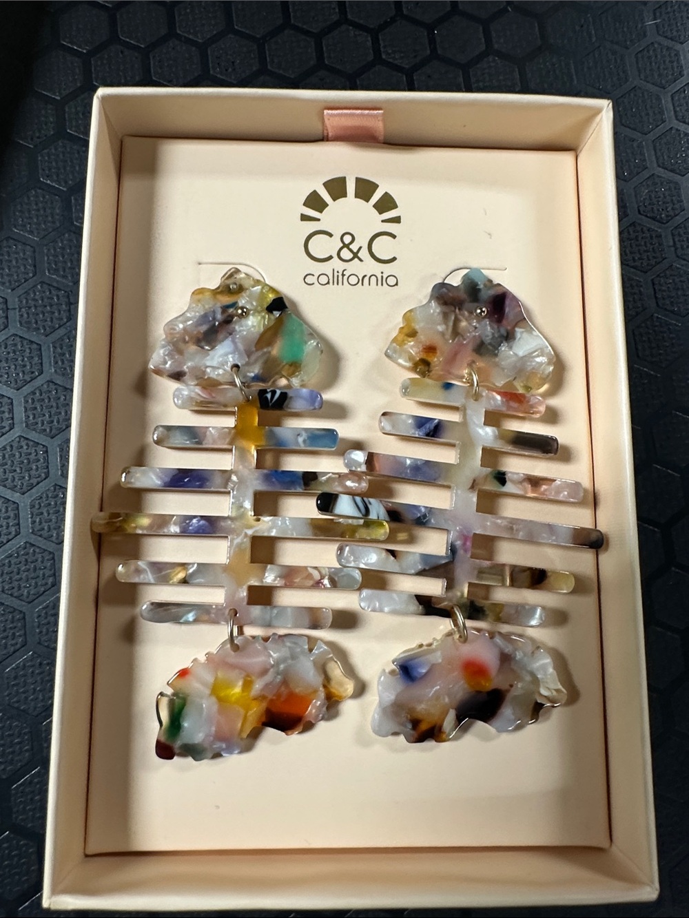 C&C California Confetti Resin Drop Earrings in Multicolor